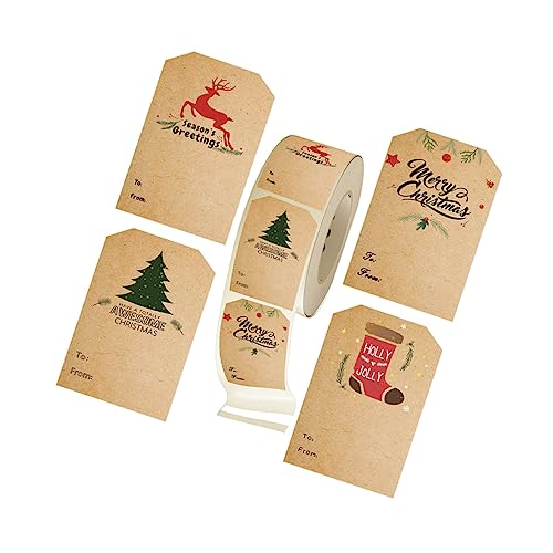 DOITOOL Teiliges Weihnachts Geschenkaufkleber aus Umweltfreundlichem Material Kreative Selbstklebende Dekorationssticker mit Festlichen Motiven Rückstandsfrei Entfernbar für DOITOOL Teiliges Weihnachts Geschenkaufkleber aus Umweltfreundlichem Material Kreative Selbstklebende Dekorationssticker mit Festlichen Motiven Rückstandsfrei Entfernbar für von DOITOOL