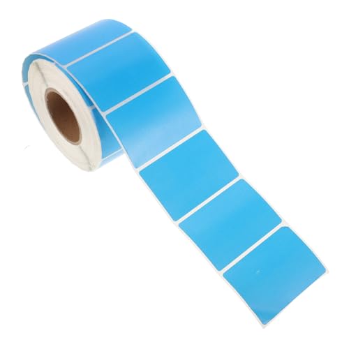 DOITOOL Thermotransfer Etiketten Selbstklebend Bunt Beschreibbar ohne Farbband Wasser und Ölbeständig Reißfest für Büro Küche Milchtee Laden Zufällige Blautöne Zufällige von DOITOOL