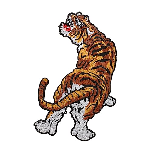 DOITOOL Tiger Stickerei Patch für Kleidung Dekorativer Aufnäher mit Tiermotiv für Diy Projekte Einfach Anzubringen Vielseitig Einsetzbar für Anlässe von DOITOOL