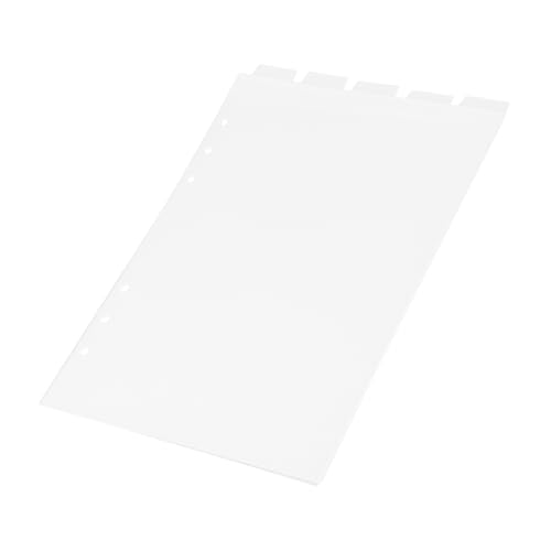 DOITOOL Transparente PVC Trennblätter für Notizbücher Abnehmbare Divider mit Löchern für Administrative Aufgaben und Organisation von Notizen von DOITOOL
