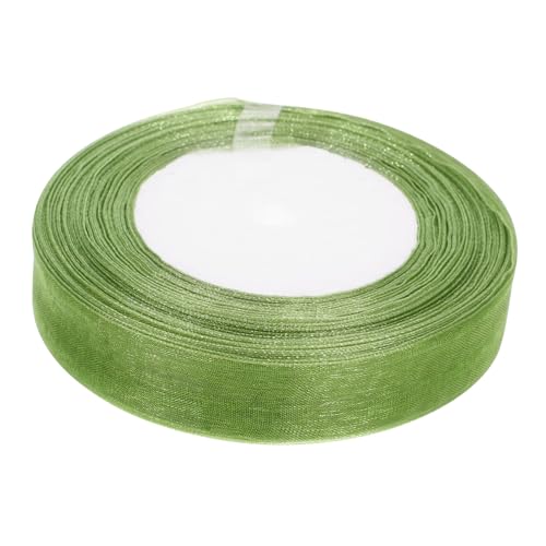 DOITOOL Tüllband Geschenkband Rolle Dünn Glatt zum Basteln Nähen DIY Schleifenband für Geschenkverpackung und Festdekoration in Grasgrün DOITOOL Tüllband Geschenkband Rolle Dünn Glatt zum Basteln Nähen DIY Schleifenband für Geschenkverpackung und Festdekoration in Grasgrün von DOITOOL