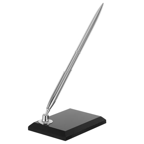 DOITOOL Unterschriftenstift mit Ständer: Luxuriöser Unterschriftenstift für den Schreibtisch mit rechteckigem Acrylsockel – Business-Schreibtischständer zum Unterschreiben von Kugelschreibern für von DOITOOL