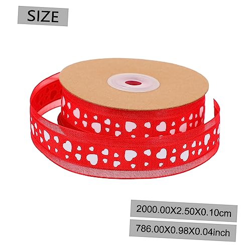 DOITOOL Valentinstag Geschenkband Rotes Love Print Satinband Diy Dekoration Bastelband für Hochzeit Party Geschenkverpackung und Heimdekor von DOITOOL