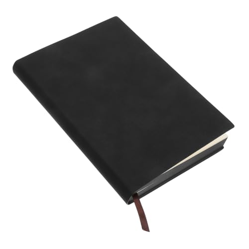 DOITOOL Verdickter Retro -Notizbuch leeres notizbuch Tagesplaner undatiert spiralblock Tagebuch für Männer Töntes Tan -Skizzenbuch undatierter Wochenplaner Buchtagebuch Pu Schwarz von DOITOOL