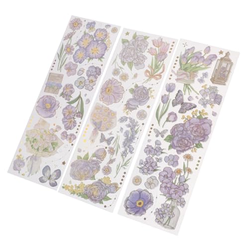 DOITOOL Vintage Blumen Sticker Selbstklebend Farbenfrohe Diy Journal Dekoration Ästhetische Aufkleber für Scrapbook Tagebuch Bastelprojekte Langlebig von DOITOOL