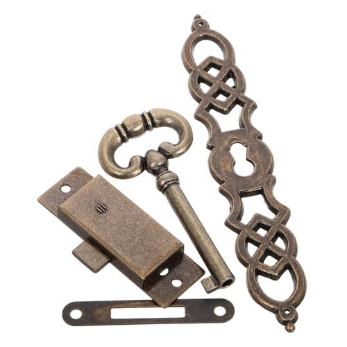 DOITOOL Vintage Metallzylinder Antike Tür Standuhr Mechanisch DIY Zubehörset für Uhrenprojekte Scharniere Schlüssel und Schlosszylinder Robust und Langlebig DOITOOL Vintage Metallzylinder Antike Tür Standuhr Mechanisch DIY Zubehörset für Uhrenprojekte Scharniere Schlüssel und Schlosszylinder Robust und Langlebig von DOITOOL