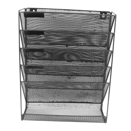 DOITOOL Wandhängender Datei Organizer mit Mesh Design Fünfschichtiger Aktenhalter für Büro zur Aufbewahrung von Dokumenten Notizbüchern und Büchern Praktischer und Langlebiger Büro von DOITOOL