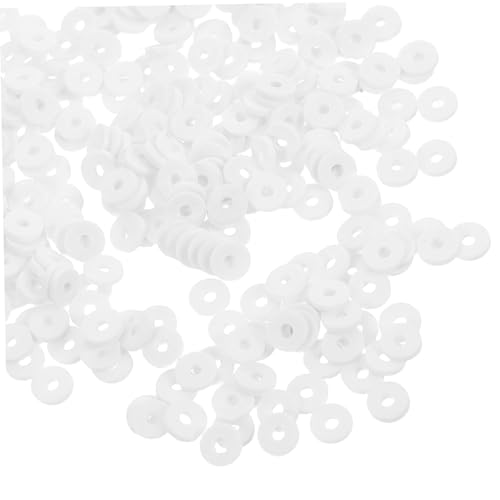 DOITOOL Weicher Keramikfleck weiße Tonperlen Tonkette lose Perle Abstandsperlen basteln Schmuck Tonperlen Polymer -Tonzubehör Polymer -Tonperlen Polymer -Tonscheiben Polymer-Ton von DOITOOL