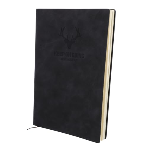 DOITOOL Weicher Leder -notizblock Notizbilder Täglicher Planer Notizbücher Journal -notizbuch Schreibwaren A5-planer Akademisch Notizbuch Für Projektplaner Buch Planen Büro Schwarz Papier von DOITOOL