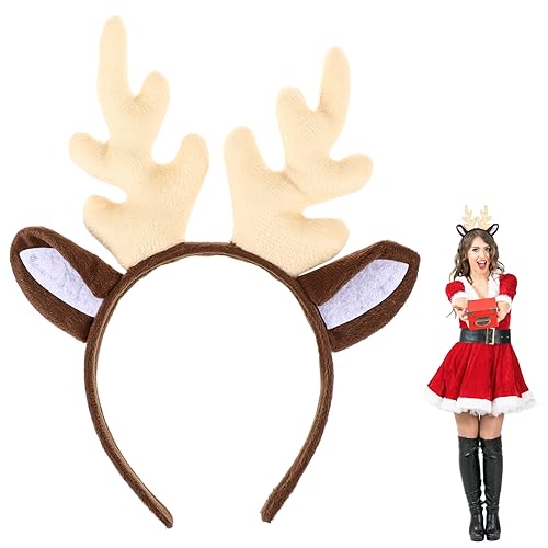DOITOOL Rentier Haarreif Weihnachts Kopfschmuck Led Weihnachten Geweih Stirnband Haar Band Haar Decor Haar Ornament Party Versorgung, Haarreifen Aus Hirschhorn DOITOOL Rentier Haarreif Weihnachts Kopfschmuck Led Weihnachten Geweih Stirnband Haar Band Haar Decor Haar Ornament Party Versorgung, Haarreifen Aus Hirschhorn von DOITOOL