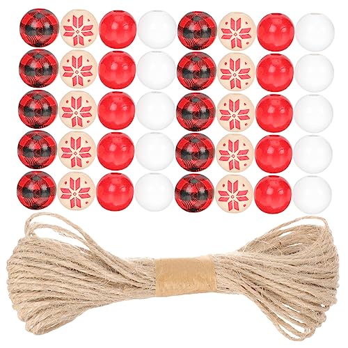 DOITOOL Weihnachtliche Holzperlen mit Naturholzperlen und Robustem Juteseil zum Auffädeln für Kreative Frauen DIY Holzperlen Girlanden Schmuck und Handgefertigte Dekorationen DOITOOL Weihnachtliche Holzperlen mit Naturholzperlen und Robustem Juteseil zum Auffädeln für Kreative Frauen DIY Holzperlen Girlanden Schmuck und Handgefertigte Dekorationen von DOITOOL