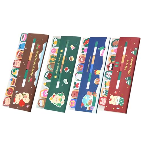 DOITOOL Weihnachts Haftnotizen für Schüler Selbstklebende Niedliche Cartoon Page Marker mit Fröhlichen Motiven Praktische Kleine Notizzettel Markieren Klassifizieren und Organisieren von von DOITOOL