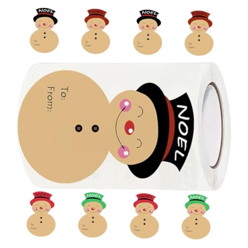DOITOOL Weihnachtsaufkleber Kraftpapier Rolle Schneemann Geschenkaufkleber mit Starker Haftung für Geschenkverpackung Umschläge Weihnachtsdeko und Basteln DOITOOL Weihnachtsaufkleber Kraftpapier Rolle Schneemann Geschenkaufkleber mit Starker Haftung für Geschenkverpackung Umschläge Weihnachtsdeko und Basteln von DOITOOL