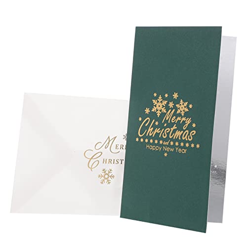 DOITOOL Weihnachtskarte Klappkarte Grün mit Funkelndem Weihnachtsbaum Festliche Grußkarte für Partner Freunde und Kollegen Liebevolle Handgeschriebene Segenswünsche Einzigartiges zur DOITOOL Weihnachtskarte Klappkarte Grün mit Funkelndem Weihnachtsbaum Festliche Grußkarte für Partner Freunde und Kollegen Liebevolle Handgeschriebene Segenswünsche Einzigartiges zur von DOITOOL