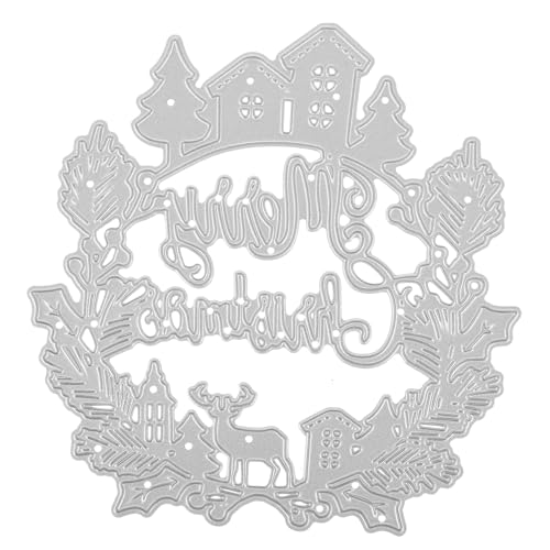 DOITOOL Weihnachtskarten Stanzform Kohlenstoffstahl DIY Prägewerkzeug für Bastelarbeiten Wiederverwendbar für Scrapbooking und Grußkarten von DOITOOL