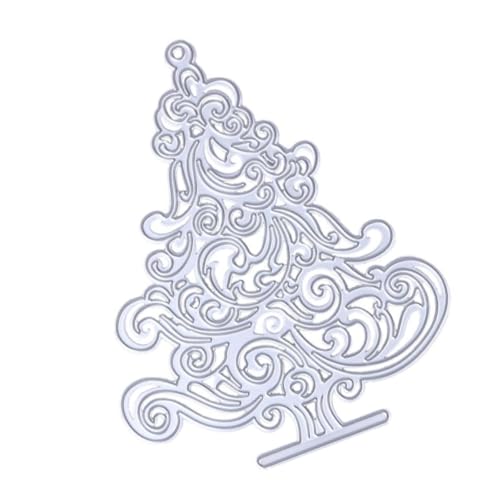 DOITOOL Weihnachtssterben DIY Stanzform Schablone Weihnachten Schneiden Dekorationen Weihnachtsbaum Prägung weihnachtsstanzformen Präge stirbt die Vorlagen Kohlenstoffstahl Silver von DOITOOL