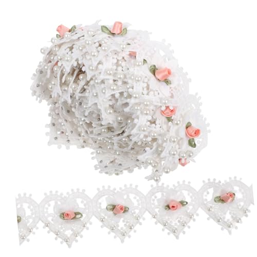 DOITOOL Weiße Spitzenborte mit Blumenmotiven und Imitationsperlen Bestickt Vielseitiges Diy-nähzubehör für Brautkleider Hüte und Partydekoration Langlebige bestickte Spitzen für Kleidung DOITOOL Weiße Spitzenborte mit Blumenmotiven und Imitationsperlen Bestickt Vielseitiges Diy-nähzubehör für Brautkleider Hüte und Partydekoration Langlebige bestickte Spitzen für Kleidung von DOITOOL