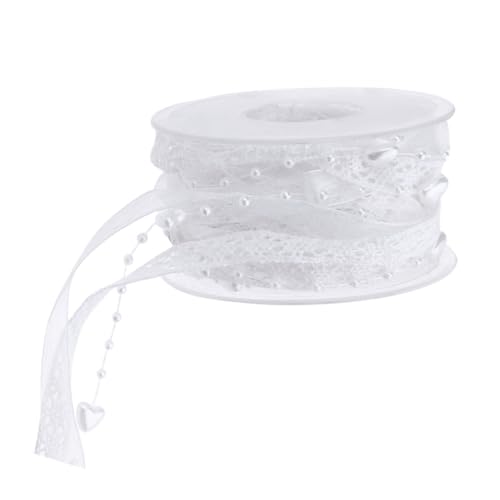DOITOOL Weißes Dekoratives Perlenband Hochwertiges Polyester Spitze Spitzenband für Hochzeit Geschenkverpackung Partydekoration Bastelbedarf DOITOOL Weißes Dekoratives Perlenband Hochwertiges Polyester Spitze Spitzenband für Hochzeit Geschenkverpackung Partydekoration Bastelbedarf von DOITOOL
