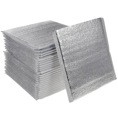 DOITOOL Wiederverwendbare Isolier-Versandtaschen, 20,1 x 20,1 cm, Thermobox-Einlagen, metallisierte Box-Einlagen, Luftpolster-Versandtaschen für Kissen, Lebensmittel-Versandtaschen, metallische, DOITOOL Wiederverwendbare Isolier-Versandtaschen, 20,1 x 20,1 cm, Thermobox-Einlagen, metallisierte Box-Einlagen, Luftpolster-Versandtaschen für Kissen, Lebensmittel-Versandtaschen, metallische, von DOITOOL
