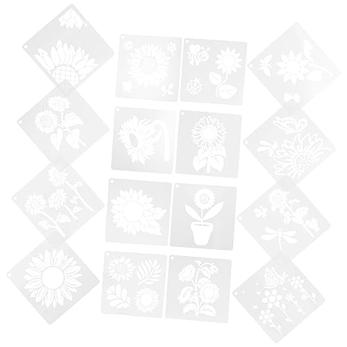 DOITOOL Wiederverwendbare Quadratische Sonnenblumen Schablonen für Basteln Malvorlagen Wandkunst Diy Zeichenschablonen Teilig DOITOOL Wiederverwendbare Quadratische Sonnenblumen Schablonen für Basteln Malvorlagen Wandkunst Diy Zeichenschablonen Teilig von DOITOOL