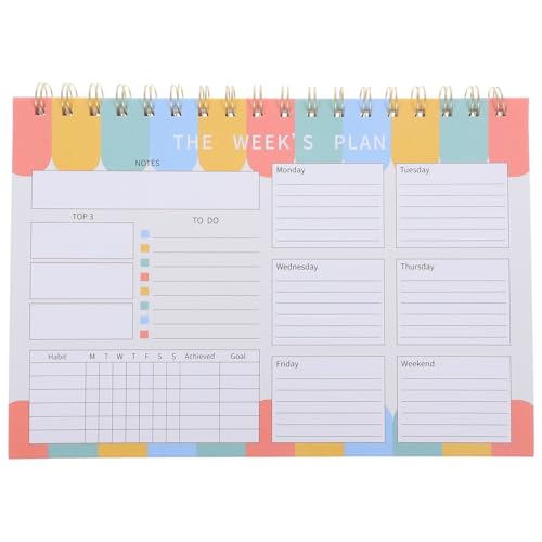 DOITOOL Wochenplaner-Notizblock Büroplaner wöchentlicher undatierter Planer Hausaufgabenplaner wöchentlicher notizblockplaner wöchentlicher Tischkalender Wochenplaner undatiert Eisen DOITOOL Wochenplaner-Notizblock Büroplaner wöchentlicher undatierter Planer Hausaufgabenplaner wöchentlicher notizblockplaner wöchentlicher Tischkalender Wochenplaner undatiert Eisen von DOITOOL