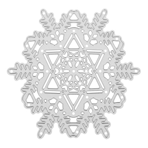 DOITOOL Würfel Aus Kohlenstoffstahl Prägewerkzeuge Für Schneeflocken Schneeflockenmetall Stirbt Schneeflocken-bastelschablonen Diy-album Mit Schneeflocken-stanzformen Silber von DOITOOL