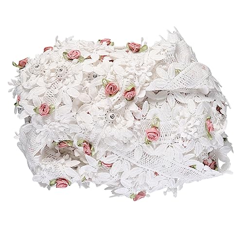 DOITOOL Yards Bestickte Blumen Spitzenborte Diy Kleidung Zubehör für Heimdekoration für Hochzeiten Bastelprojekte und Partygestaltung von DOITOOL