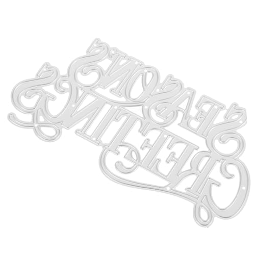 DOITOOL dekorative Papierstanzformen Stanzformen für Wörter zum Sterben Prägung cutter messser the craft Festival-Stanzformen DIY-Grußkarten-Stanzformen Stahl mit hohem Kohlenstoffgehalt von DOITOOL