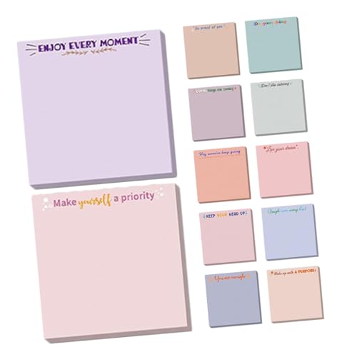DOITOOL farbige Haftnotizen Unterlage Memo Notiz Pads Schreibtisch Klebestreifen Buchen Sie klebrige Registerkarten Hinweis Pads Gefüttert Haftnotizblöcke Bunte Notizbilder Papier von DOITOOL