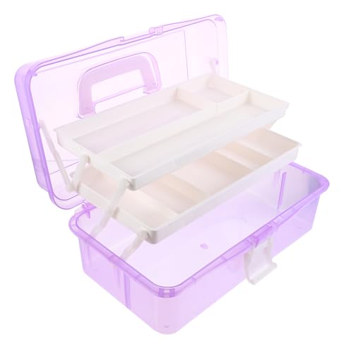 DOITOOL für Malutensilien Tragbare Transparente Aufbewahrungsbox für Bastelmaterialien Kinderbedarf und Schreibwaren für Studenten und Büroangestellte von DOITOOL