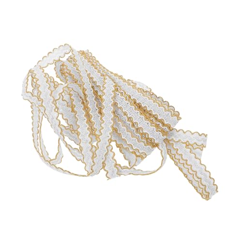 DOITOOL trimmen für kleidung Kind Hochzeit Paillettenfransen Streifen flechten Zopfbesatz nähen Spitzenbesatz Kleidung trimmen verschleißfester Besatz Polyestergarn Beige von DOITOOL