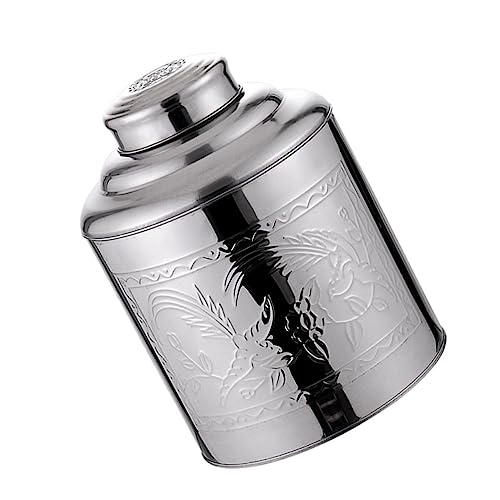 Healeved Teedose aus Edelstahl - Vorratsdose , große Teedosen für losen Tee mit extra Aromadeckel , aromadicht aus Metall für je 500g Tee, Silber. Healeved Teedose aus Edelstahl - Vorratsdose , große Teedosen für losen Tee mit extra Aromadeckel , aromadicht aus Metall für je 500g Tee, Silber. von DOITOOL