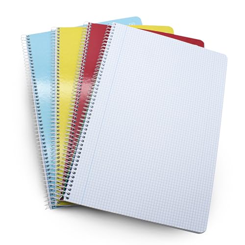 DOJA Barcelona | Notizbuch A4 Kariert | Weicher Einband | 80 Blatt | 4er Pack | Notizbücher A4 Zufällige Farben | Collegeblock A4 Kariert | Ringbuch Softcover A4 für Studenten, Notebook... DOJA Barcelona | Notizbuch A4 Kariert | Weicher Einband | 80 Blatt | 4er Pack | Notizbücher A4 Zufällige Farben | Collegeblock A4 Kariert | Ringbuch Softcover A4 für Studenten, Notebook... von DOJA Barcelona