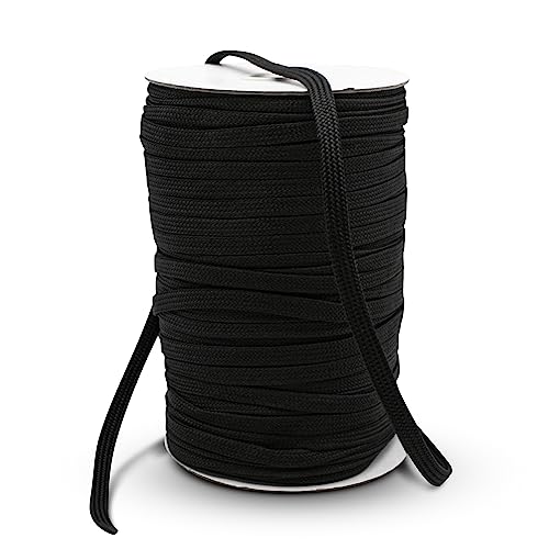 DOJA Barcelona | Seil Spule | 100m | Schwarze Schnüre | 9mm Durchmesser | aus Polyester | Widerstandsfähig | Paracord-Schnur für Schnürsenkel, Sportschuhe, Tennisschuhe, Taschen, Rucksäcke, Armband DOJA Barcelona | Seil Spule | 100m | Schwarze Schnüre | 9mm Durchmesser | aus Polyester | Widerstandsfähig | Paracord-Schnur für Schnürsenkel, Sportschuhe, Tennisschuhe, Taschen, Rucksäcke, Armband von DOJA Barcelona