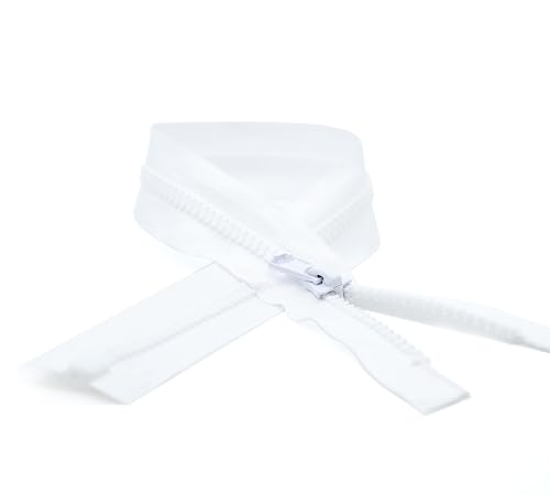 DOJA Barcelona | Teilbarer Reißverschluss Jacke | Pack 10 | 50cm | Nummer 5 | Weiß | Reißverschlüsse pro Meter zum Nähen | Reißverschluß für Jacken, Hosen, Taschen, Jeans, Mäntel, Rucksäcke DOJA Barcelona | Teilbarer Reißverschluss Jacke | Pack 10 | 50cm | Nummer 5 | Weiß | Reißverschlüsse pro Meter zum Nähen | Reißverschluß für Jacken, Hosen, Taschen, Jeans, Mäntel, Rucksäcke von DOJA Barcelona