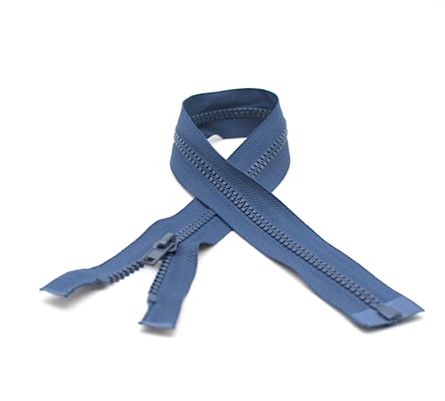 DOJA Barcelona | Teilbarer Reißverschluss Jacke | Pack 10 | 70cm | Nummer 5 | Stahlblau | Reißverschlüsse pro Meter zum Nähen | Reißverschluß für Jacken, Hosen, Taschen, Jeans, Mäntel, Rucksäcke DOJA Barcelona | Teilbarer Reißverschluss Jacke | Pack 10 | 70cm | Nummer 5 | Stahlblau | Reißverschlüsse pro Meter zum Nähen | Reißverschluß für Jacken, Hosen, Taschen, Jeans, Mäntel, Rucksäcke von DOJA Barcelona