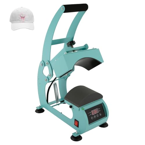 DOJOEUU Kommerzielle Transferpresse, 2-in-1-Sublimationsdrucker mit LCD-Display, Temperaturregelung, Zwei Heizplatten und Druckregulierung, Kappen-Transferpresse für Zuhause(Green) von DOJOEUU