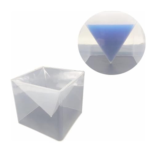 Große Pyramide Silikon Form für Harz Handwerk, DIY Schmuck Herstellung, 15cm/6", transparent mit Skala Große Pyramide Silikon Form für Harz Handwerk, DIY Schmuck Herstellung, 15cm/6", transparent mit Skala von DOKUYIE