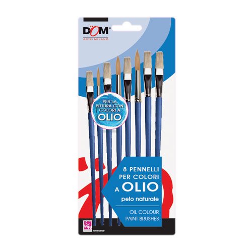 Dom 11650 Set 8 Pinsel für Aquarell, Farben sortiert Dom 11650 Set 8 Pinsel für Aquarell, Farben sortiert von DOM