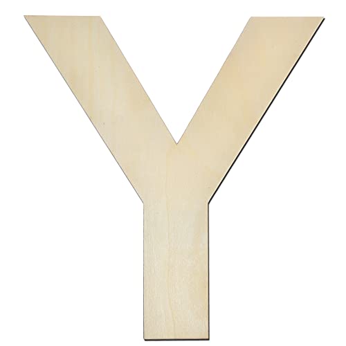 30,5 cm Holzbuchstabe Y, 1/4 Zoll dick, groß, unlackiertes Holzbuchstabe für Zuhause, Wanddekoration, DIY Handwerk von DOMG