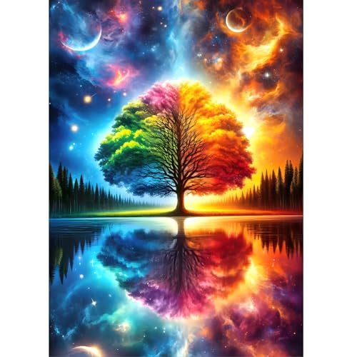 DOMROM Baum Diamond Painting Kits für Erwachsene, 5D Diamant Painting Set, DIY Diamond Art Kits Full Drill Gem Digitales Diamant Gemälde Stickerei für Gift Home Wall Decoration 30x40cm DOMROM Baum Diamond Painting Kits für Erwachsene, 5D Diamant Painting Set, DIY Diamond Art Kits Full Drill Gem Digitales Diamant Gemälde Stickerei für Gift Home Wall Decoration 30x40cm von DOMROM