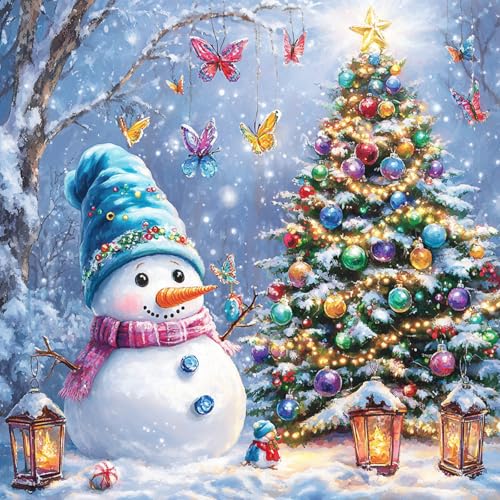 DOMROM Christmas Diamond Painting, Schneemann Weihnachtsbaum Diamond Painting Erwachsene Kinder Diamond Painting Set, Winter Diamant Malerei Kit Diamond Art Erwachsene für Home Wand Dekor 30x30cm DOMROM Christmas Diamond Painting, Schneemann Weihnachtsbaum Diamond Painting Erwachsene Kinder Diamond Painting Set, Winter Diamant Malerei Kit Diamond Art Erwachsene für Home Wand Dekor 30x30cm von DOMROM