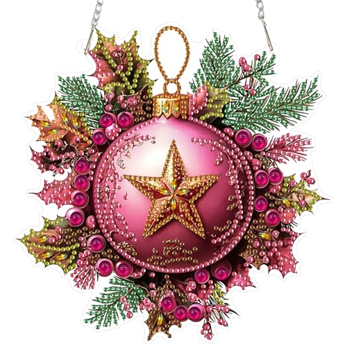 DOMROM Diamond Art Painting Anhänger, Weihnachten Diamond Painting Fensterbilder Anhänger, Diamant Hängende Ornament für Kinder Erwachsene Diamant Malerei Basteln Tür Wand Fenster Deko DOMROM Diamond Art Painting Anhänger, Weihnachten Diamond Painting Fensterbilder Anhänger, Diamant Hängende Ornament für Kinder Erwachsene Diamant Malerei Basteln Tür Wand Fenster Deko von DOMROM