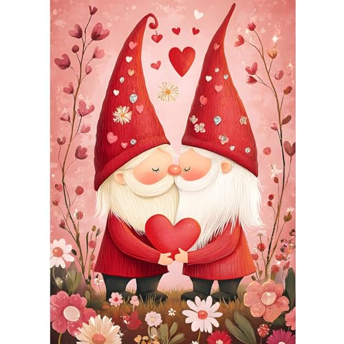 DOMROM Gnom Diamond Painting, Valentinstag Diamond Painting Erwachsene Diamond Painting Set, Diamant Malerei Kit Diamond Art Erwachsene für Home Wand Dekor 30x40cm DOMROM Gnom Diamond Painting, Valentinstag Diamond Painting Erwachsene Diamond Painting Set, Diamant Malerei Kit Diamond Art Erwachsene für Home Wand Dekor 30x40cm von DOMROM