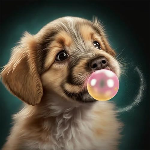 DOMROM Hund Diamond Painting Kits für Erwachsene, 5D Tier Diamant Painting Bilder, DIY Diamond Art Painting Kit Full Drill Gem Digitales Diamant Gemälde Stickerei für Gift Home Wall Decoration 30x30cm DOMROM Hund Diamond Painting Kits für Erwachsene, 5D Tier Diamant Painting Bilder, DIY Diamond Art Painting Kit Full Drill Gem Digitales Diamant Gemälde Stickerei für Gift Home Wall Decoration 30x30cm von DOMROM