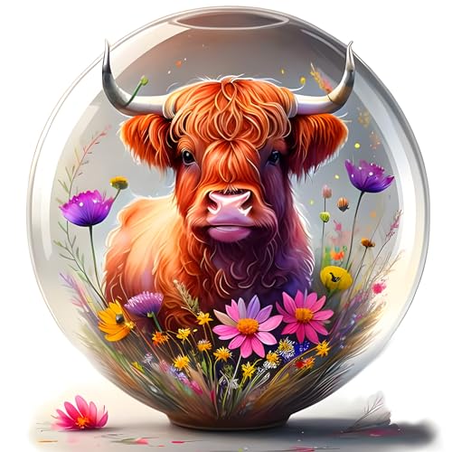 DOMROM Kuh Diamond Painting Erwachsene, Blumen Diamant Painting Bilder, Tier Diamant Malerei Kits Kinder 5D Cow Diamant Art Painting Strass Stickerei Malerei Painting Set für Home Décor 30x30cm DOMROM Kuh Diamond Painting Erwachsene, Blumen Diamant Painting Bilder, Tier Diamant Malerei Kits Kinder 5D Cow Diamant Art Painting Strass Stickerei Malerei Painting Set für Home Décor 30x30cm von DOMROM
