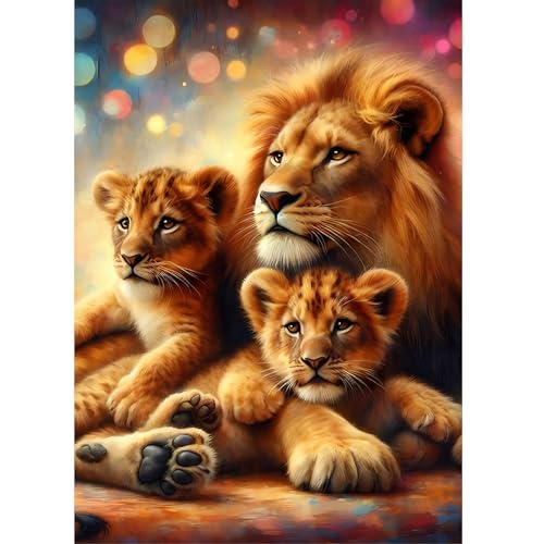 DOMROM Löwe Diamond Painting Kits für Erwachsene, 5D Tier Diamant Painting Set, DIY Diamond Art Kits Full Drill Gem Digitales Diamant Gemälde Stickerei für Gift Home Wall Decoration 30x40cm DOMROM Löwe Diamond Painting Kits für Erwachsene, 5D Tier Diamant Painting Set, DIY Diamond Art Kits Full Drill Gem Digitales Diamant Gemälde Stickerei für Gift Home Wall Decoration 30x40cm von DOMROM