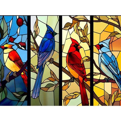 DOMROM Vogel Diamond Painting Kits für Erwachsene, 5D Buntes Diamant Painting Bilder Set, DIY Blume Diamond Art Painting Full Drill Gem Digitales Gemälde Stickerei für Gift Wall Decoration 30x40cm DOMROM Vogel Diamond Painting Kits für Erwachsene, 5D Buntes Diamant Painting Bilder Set, DIY Blume Diamond Art Painting Full Drill Gem Digitales Gemälde Stickerei für Gift Wall Decoration 30x40cm von DOMROM