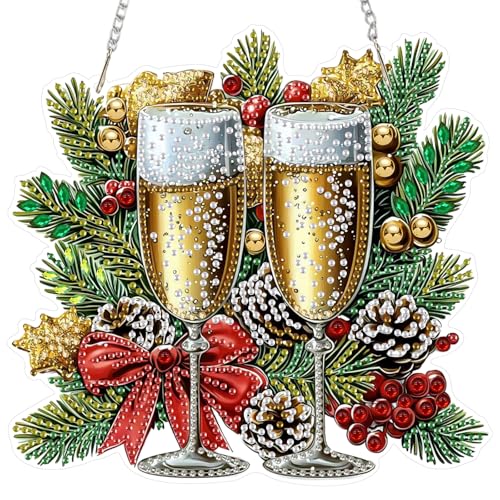 DOMROM Weihnachten Diamond Art Painting Anhänger, Diamond Painting Fensterbilder Anhänger, Diamant Hängende Ornament für Kinder Erwachsene Diamant Malerei Basteln Tür Wand Fenster Deko DOMROM Weihnachten Diamond Art Painting Anhänger, Diamond Painting Fensterbilder Anhänger, Diamant Hängende Ornament für Kinder Erwachsene Diamant Malerei Basteln Tür Wand Fenster Deko von DOMROM