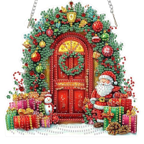 DOMROM Weihnachten Diamond Art Painting Anhänger, Schneemann Diamond Painting Fensterbilder Anhänger, Tür Diamant Hängende Ornament für Kinder Erwachsene Diamant Malerei Basteln Tür Wand Fenster Deko DOMROM Weihnachten Diamond Art Painting Anhänger, Schneemann Diamond Painting Fensterbilder Anhänger, Tür Diamant Hängende Ornament für Kinder Erwachsene Diamant Malerei Basteln Tür Wand Fenster Deko von DOMROM